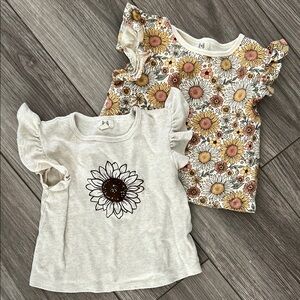Girls sunflower Shirt Set 🌻